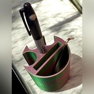 Car cup organizer 3D printed Pink & Green holds pants, cards, coins & more